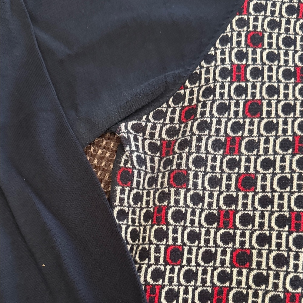 Monogram Navy & Red V-Neck Sweater - Picture 5 of 5